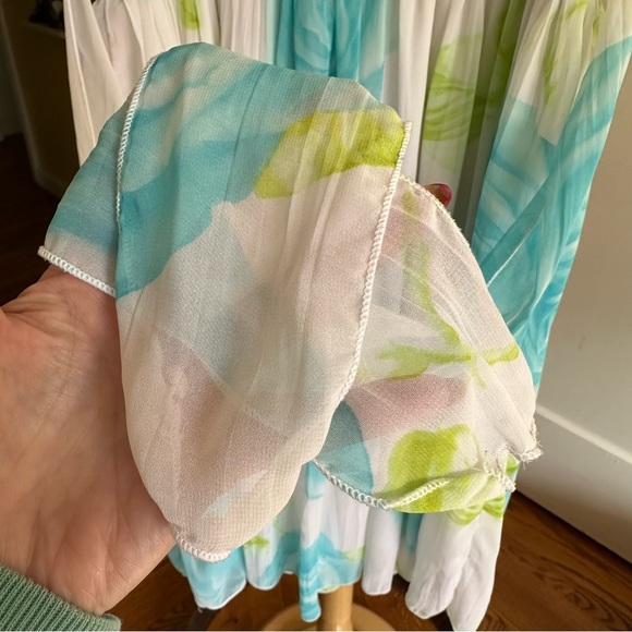 SWEET HEART ROSE Big Girl’s Floral Party Dress White Chiffon Pretty Girly, Sz 10 - Picture 8 of 15